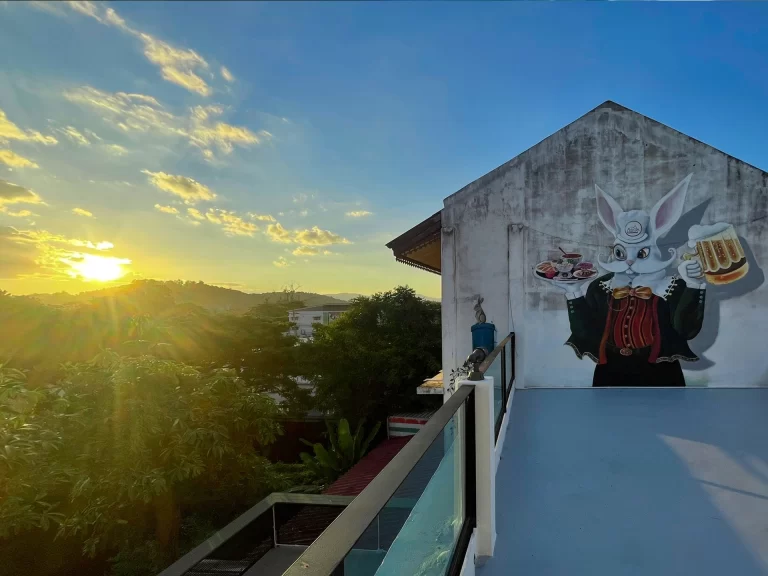 Sunset on the roof